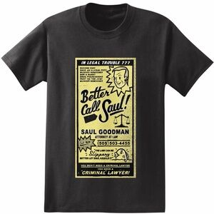 Better Call Saul Saul Goodman breaking bad Graphic T-Shirt Black unisex x small